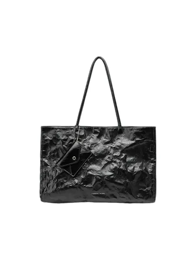 

Классическая складная кожаная сумка на одно плечо Bla для поездок на работу, повседневная женская сумка с ковриком Sle и застежкой-молнией