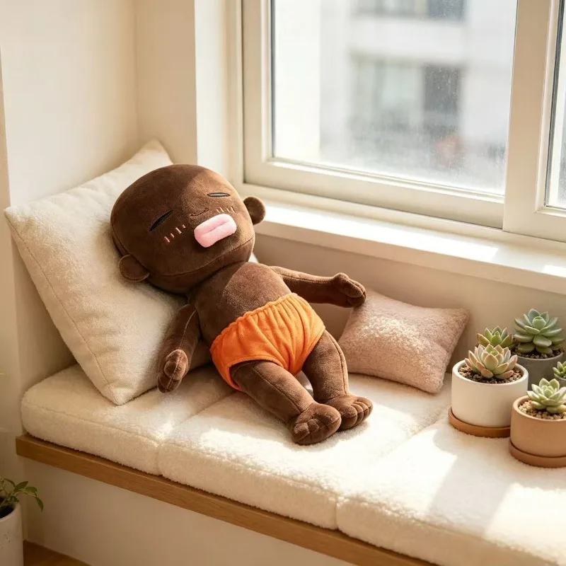 

25/60cm New Funny Natasha Black Baby Plush Doll Soft Stuffed Toy Cute & Ugly Design Stress Relief Pillow Gift for Kids Adults