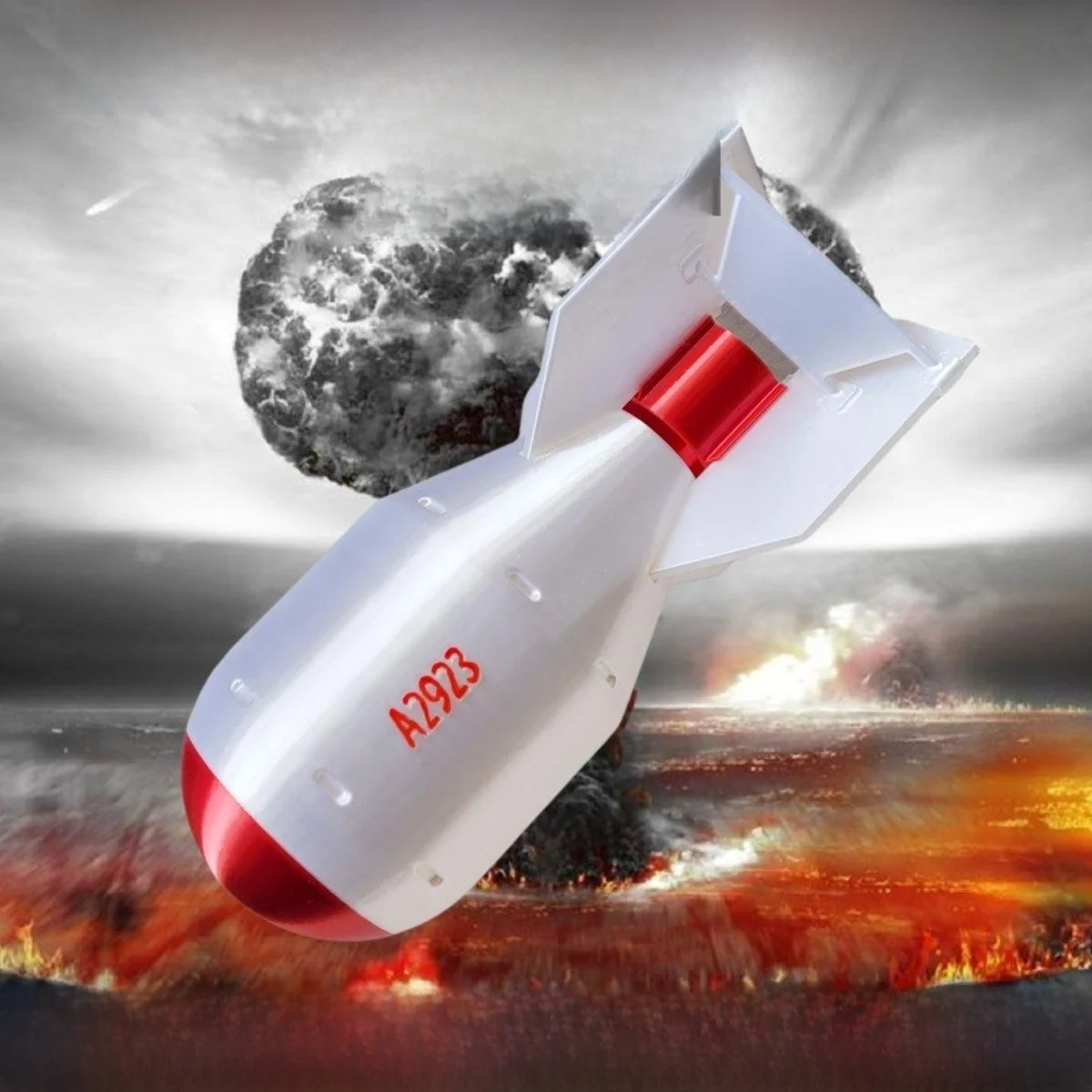 邱小姐のオリジナル原爆模型-3dプリント製ミリタリーコレクタブルリアルな模型ギフト-軍事愛好家向け-ミリタリーディスプレイ用