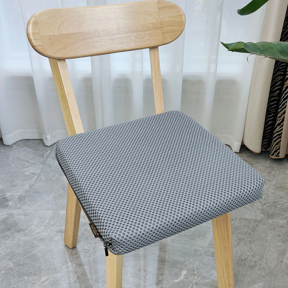 Breathable and Waterproof 4D Air Fiber Cushion, Long Sitting Anti rash Solid Wood Wheelchair Cushion, Meditation Cushion