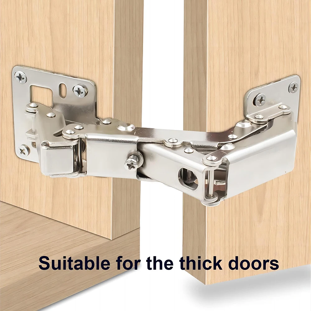 Cabinet Hinge 90 Degree No-Drilling Hole Cupboard Door Hydraulic Hinges Soft Close With Screws Furniture Hardware