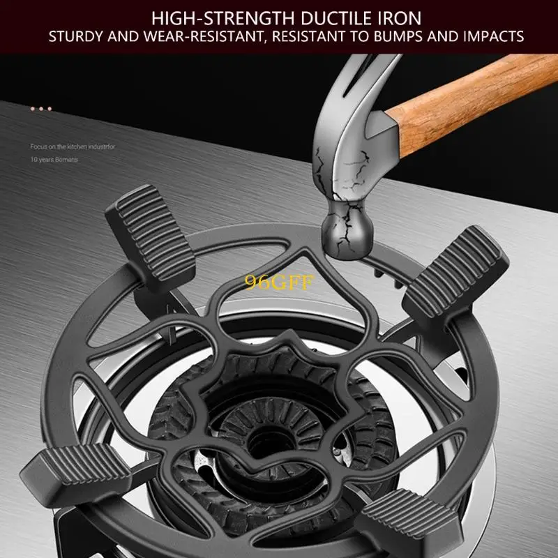 96GF استبدال موقد الغاز قوس الحديد الزهر غاز موقد محول محول المنزل مقاومة للحرارة ملحقات طهي آمنة