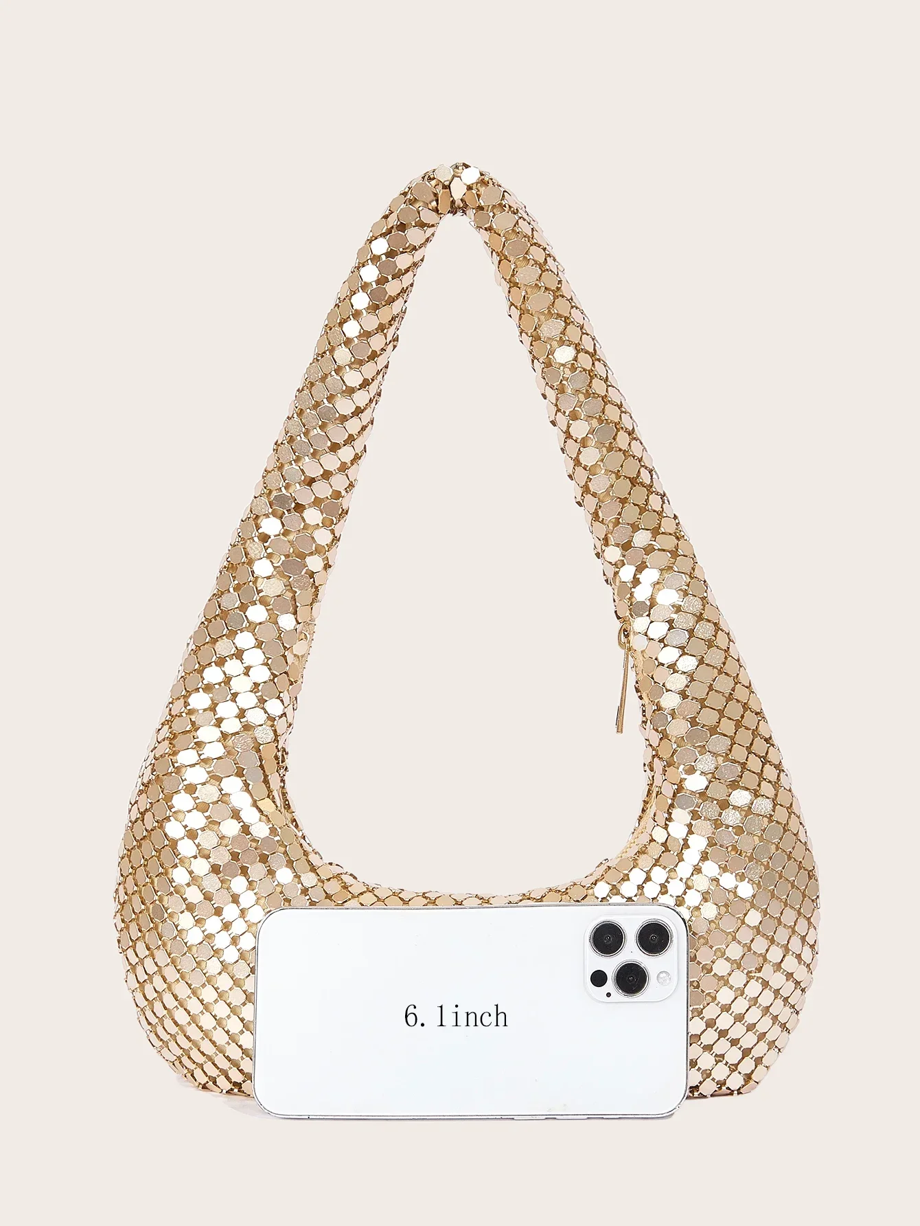 レディースハイエンドキラキラメタル脇の下バッグ光沢のあるダイヤモンドアルミシートクラッチショルダーバッグパーティーイブニングナイトクラブ用