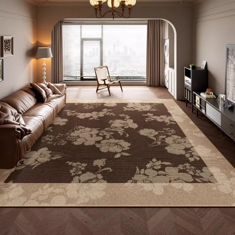 

Modern Style Living Room Carpet Vintage Floral Print Bedroom Rug Large-area Fashion Advanced Home Decoration Coffee Table Mat 러그