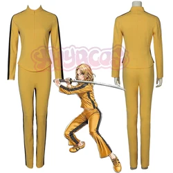 Kill Bill The Bride Beatrix Kiddo Cosplay Costume Kung Fu Jumpsuit for Women Halloween Carnival Mardi Gras Costumes