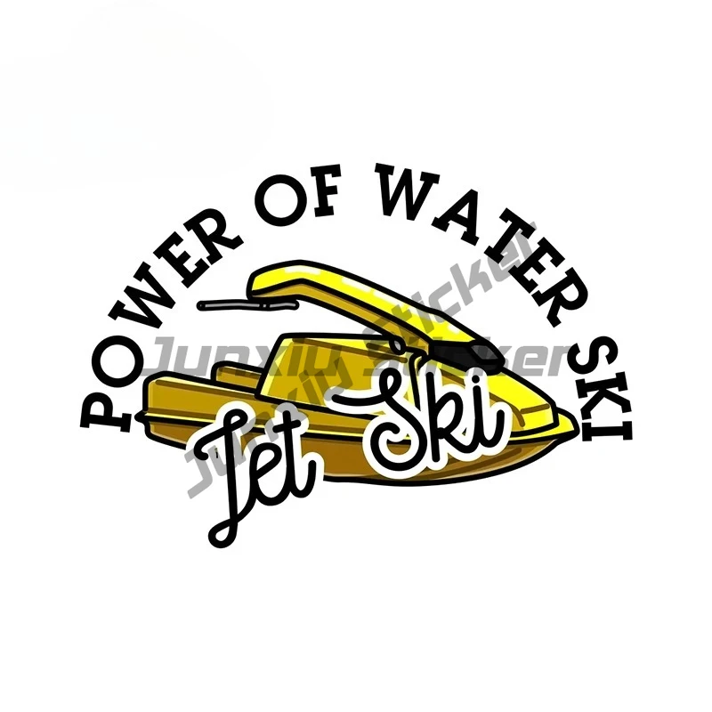 For Jet Ski Rental Logo Isolated on Black Car Stickers Refrigerator Trunk Decals Waterproof Sunscreen