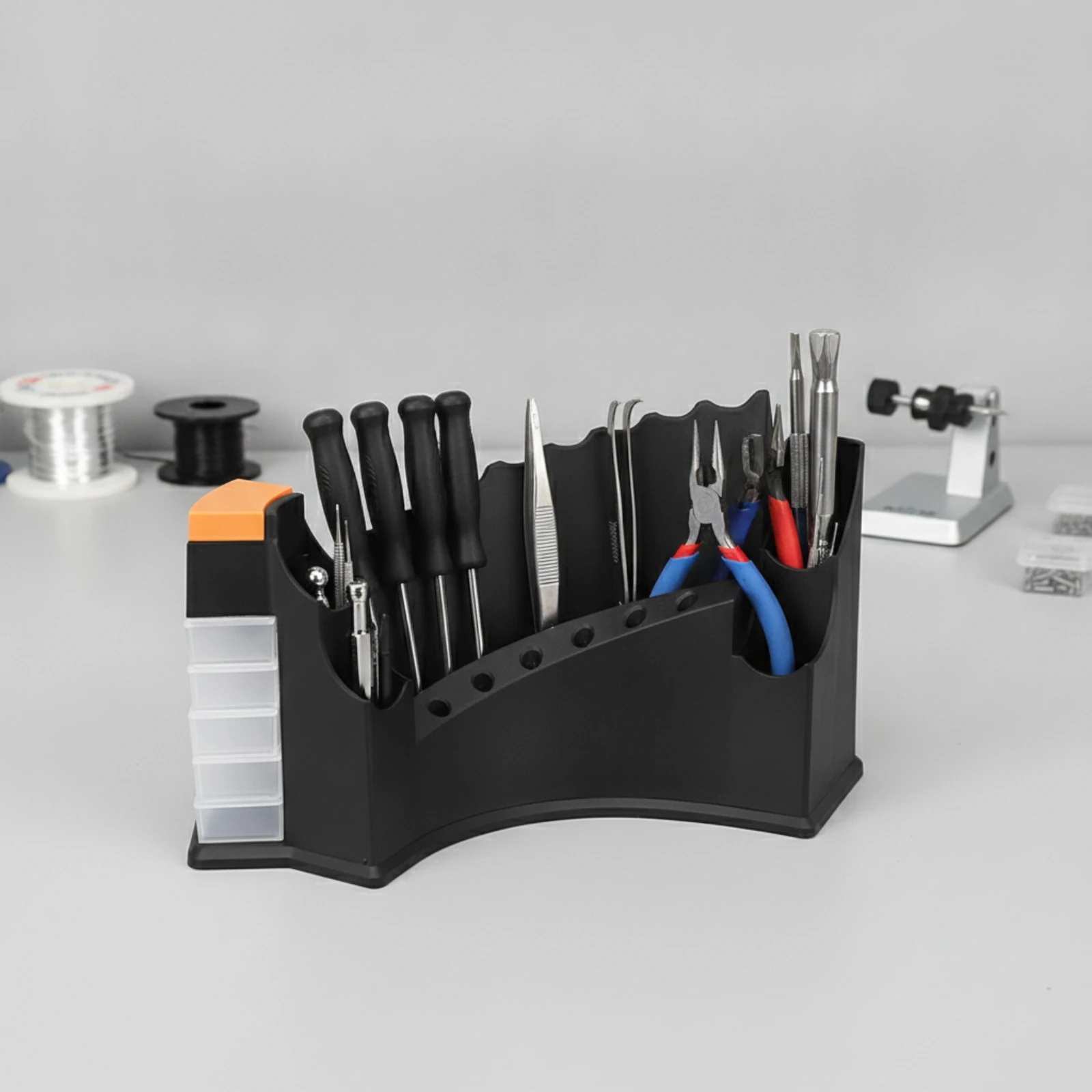 Eyeglass Tool Stand Desktop Optical Tool Organizer Eyeglass Holder Stand Compact Curved for Opticians, Workbench