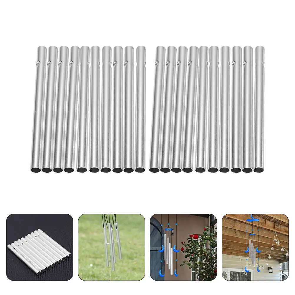 

50 шт. алюминиевых трубок для ветряных колокольчиков, предварительно просверленные, для подвешивания, для украшения сада, стены, входа, инструменты для декорации