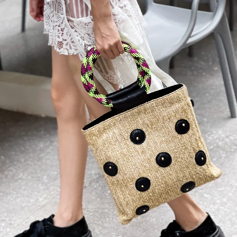 

Designer Brand 가방 Woven Bag Women's Summer Beach Holiday Tote New Handbag Large Capacity Bags for Women Hot Selling