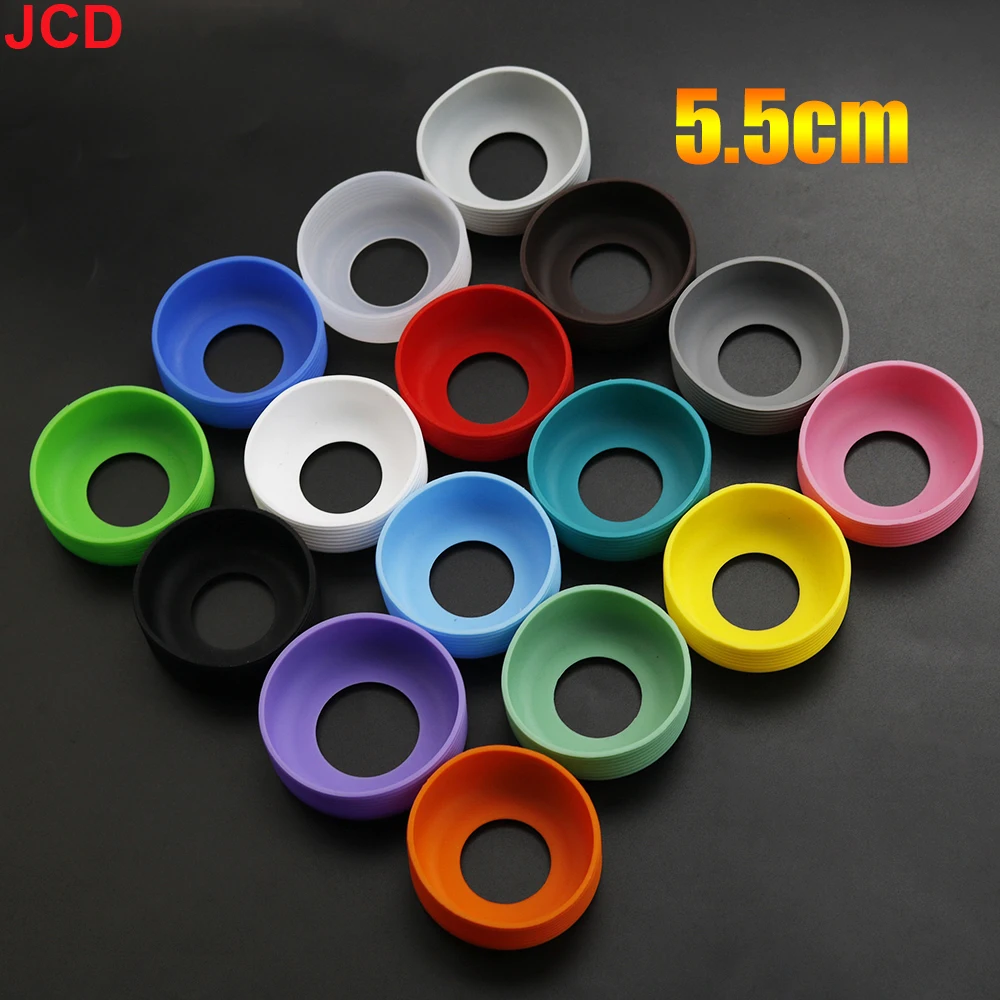 JCD 5.5cm Silicone Threaded Cup Sleeve Non-Slip Water Cup Bottom Cover Drop-Proof Water Bottle Protective Anti Slip Sleeve