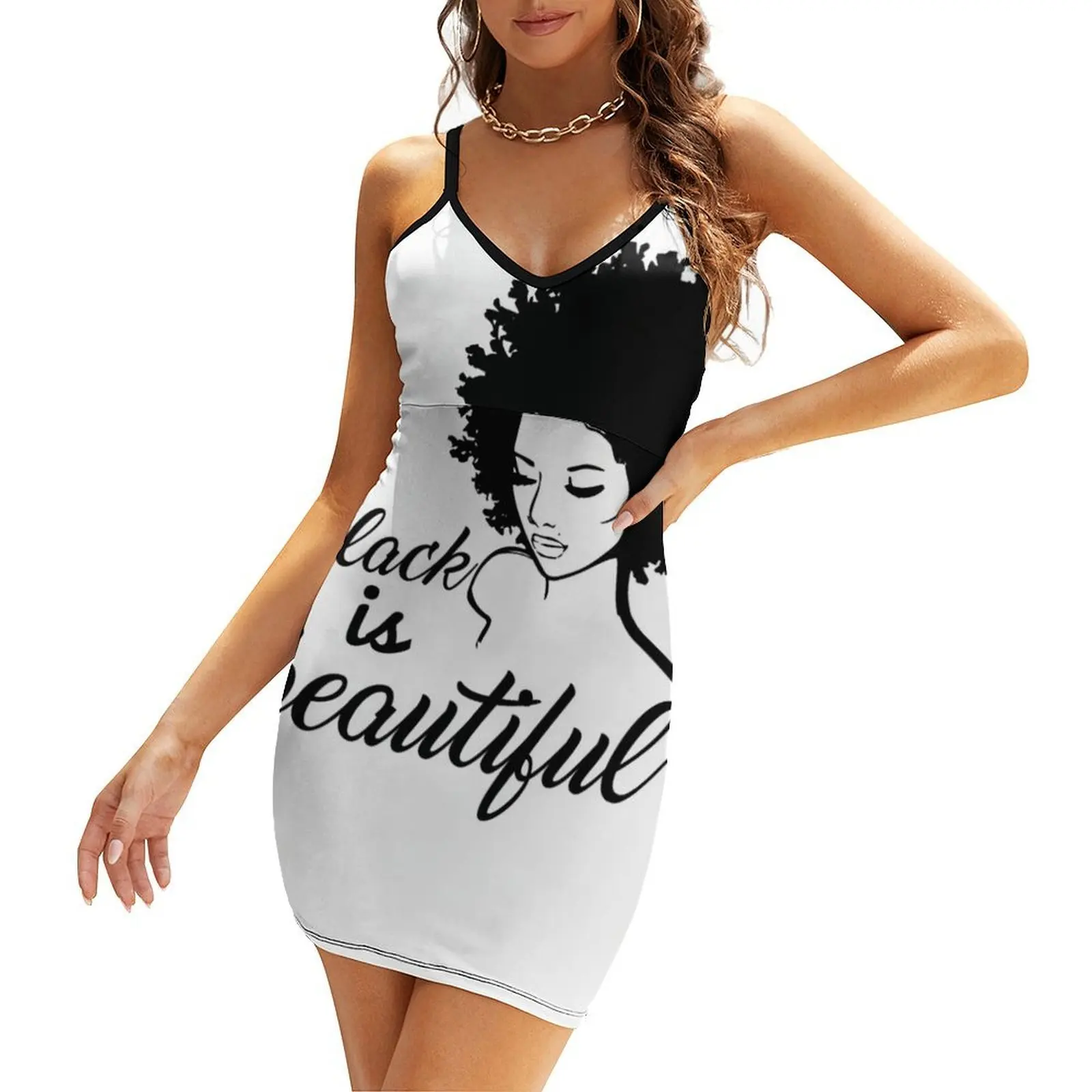 

Black Is Beautiful Sling Dress Women's evening dress woman dress women summer