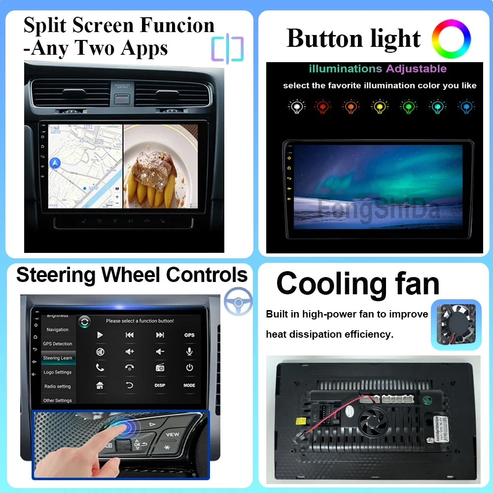 Wireless Android 14 Carplay For Ford Kuga 2 Escape 3 2012-2019 9.7 Inch Tesla Style Car Multimedia Player 5G Wifi Touch Display