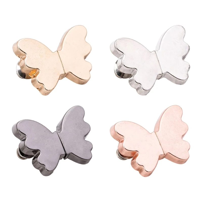 92MF 10PCS Butterfly Shape Curtain Magnetic Clip Alloy Texture Strong Hold Curtain Holdbacks for Home Hotel Office