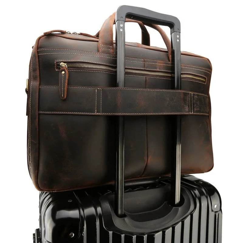 Valigetta in vera pelle per uomo Borsa per computer di grande capacità Borsa a tracolla in pelle di mucca Borsa per uomo Borsa da lavoro nera Tote