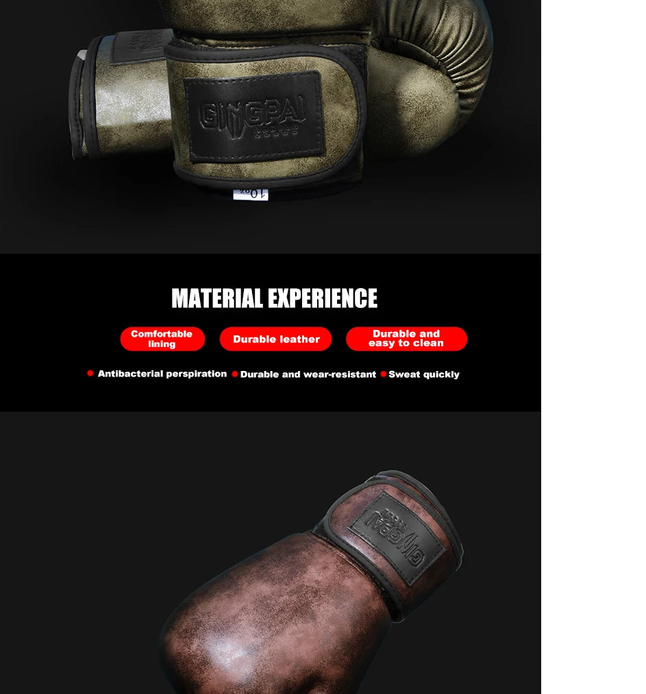 Retro Farbe Erwachsene Kinder Frauen/Männer Boxhandschuhe Pu Leder MMA Muay Thai Boxe De Luva Handschuhe Sanda GYM Ausrüstung 6 8 10 12 UNZEN Boks – Detail 19