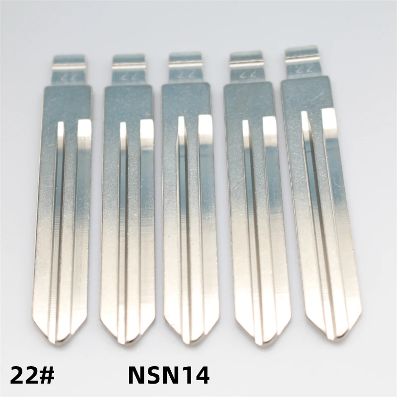 XIEAILI 50Pcs 22# NSN14 Metal Blank Uncut Remote Key Blade For Nissan A33 Tiida Sunny For Keydiy KD Xhorse VVDI JMD