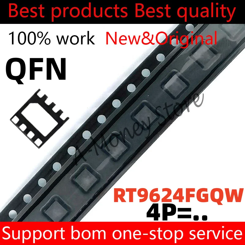 

(10pcs)RT9624FGQW RT9624F 4P=2D QFN-8