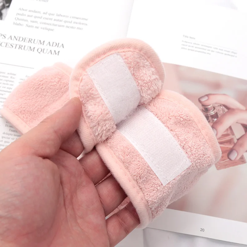 Women Adjustable SPA Facial Headband Soft Toweling Hair Accessories Girls Headbands for Face Washing Bath Makeup Hair Band