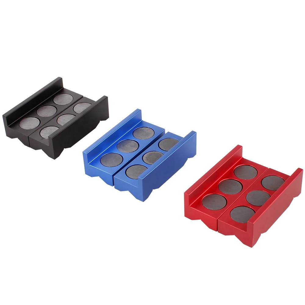 RASTP-New Aluminum Alloy Line separator Vise Jaw Protective Inserts Magnetized For AN Fittings With Magnetic Black RS-EM1043