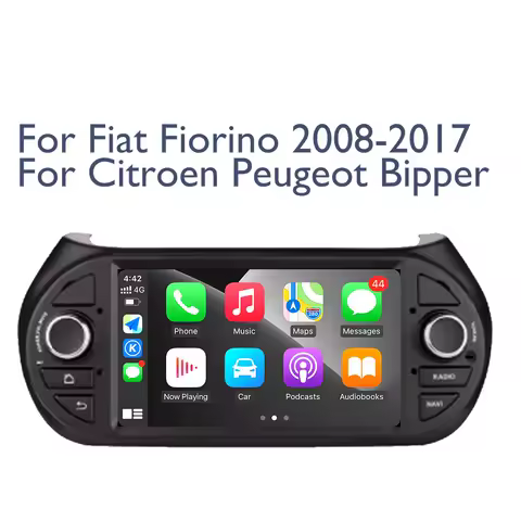 Android 14 Auto Car Radio For Fiat Fiorino Qubo Citroen Nemo Peugeot Bipper 2008 -2017 Multimedia Video Player 4G CarPlay BT GPS