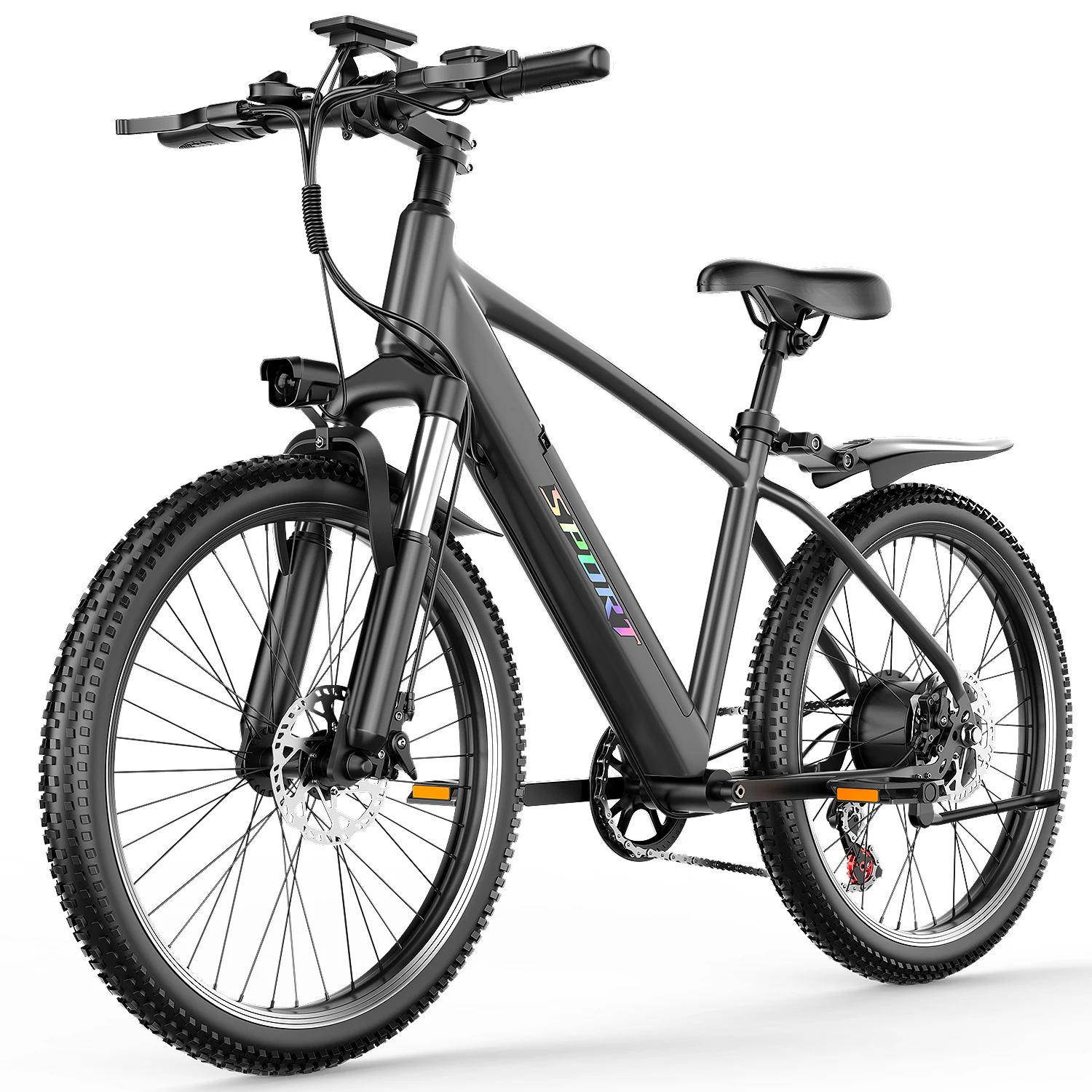 ASKGO Electric Bike for Adults, 1500W Peak Motor, 26" Tires All-Terrain Electric Mountain Bike with 48V 10.4Ah Removable Battery, Up to 55 Miles Long Range, 7-Speed Gearshift for Commute, UL2849 Certified