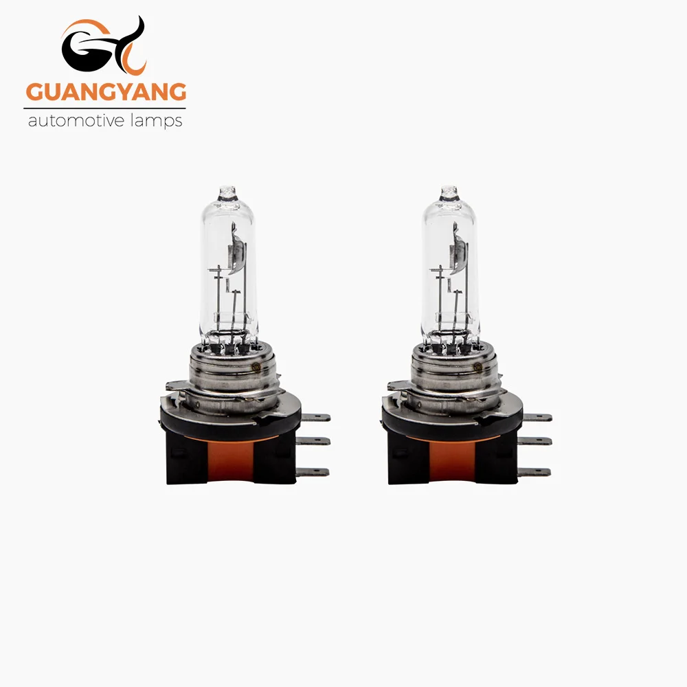 2 Pcs H15 12V 15/55W 3350K Warm White Standard Lights Car Headlight Auto Lamps Halogen Bulbs