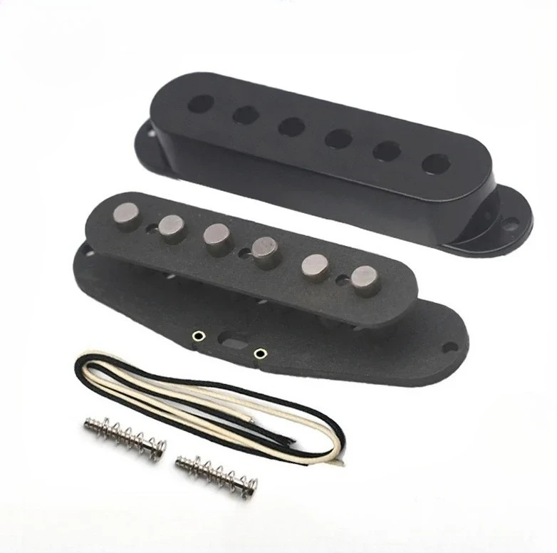 

[Pickup DIY Kits] Alnico 2 ST Staged Pickup Kits- Fiber Bobbin/Alnico II Pole Piece/Waxed Cloth Cable Kits for ST Guitar Kits