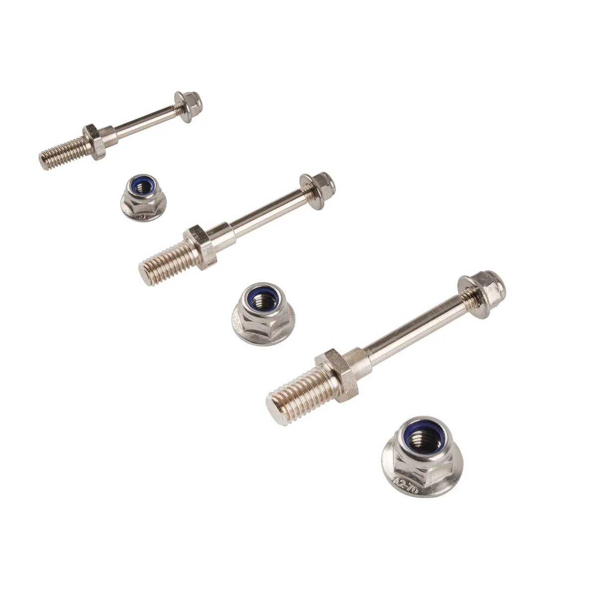 1Set Wheel Axles Steel Shaft with Stop Nuts Dia 4/5/6/MM Landing Gear Assembly M6/M8/M10 Thread Spares for RC Airplane Model