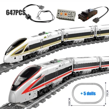RC City Steam Train Model Railway Building Blocks Bricks Assembly with Power Function Fit 10219 21006 Toys Birthday Gifts
