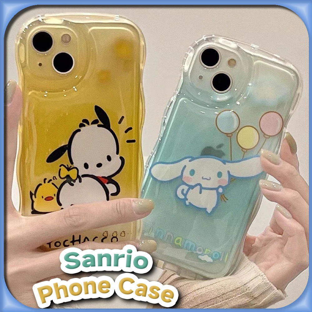 حافظة Kawaii Pocahacco إبداعية ثلاثية الأبعاد لهاتف آيفون 15 14 13 12 11 XS/XR 7/8 Pro Max Sanrio Cinnamoroll