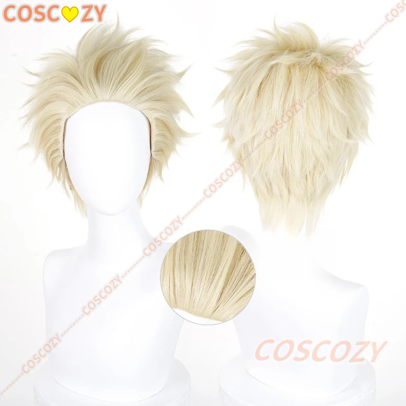 Rintaro Tsumugi Cosplay Wig Anime The Fragrant Flower Blooms with Dignity Blonde Short Hair Halloween Party for Women Men Boys