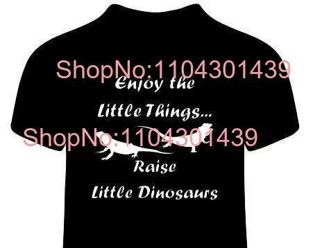 Cute Funny Bearded Dragon Lizard Reptile T Shirt Enjoy the Little Things Raise Dinosaurs long or short sleeves