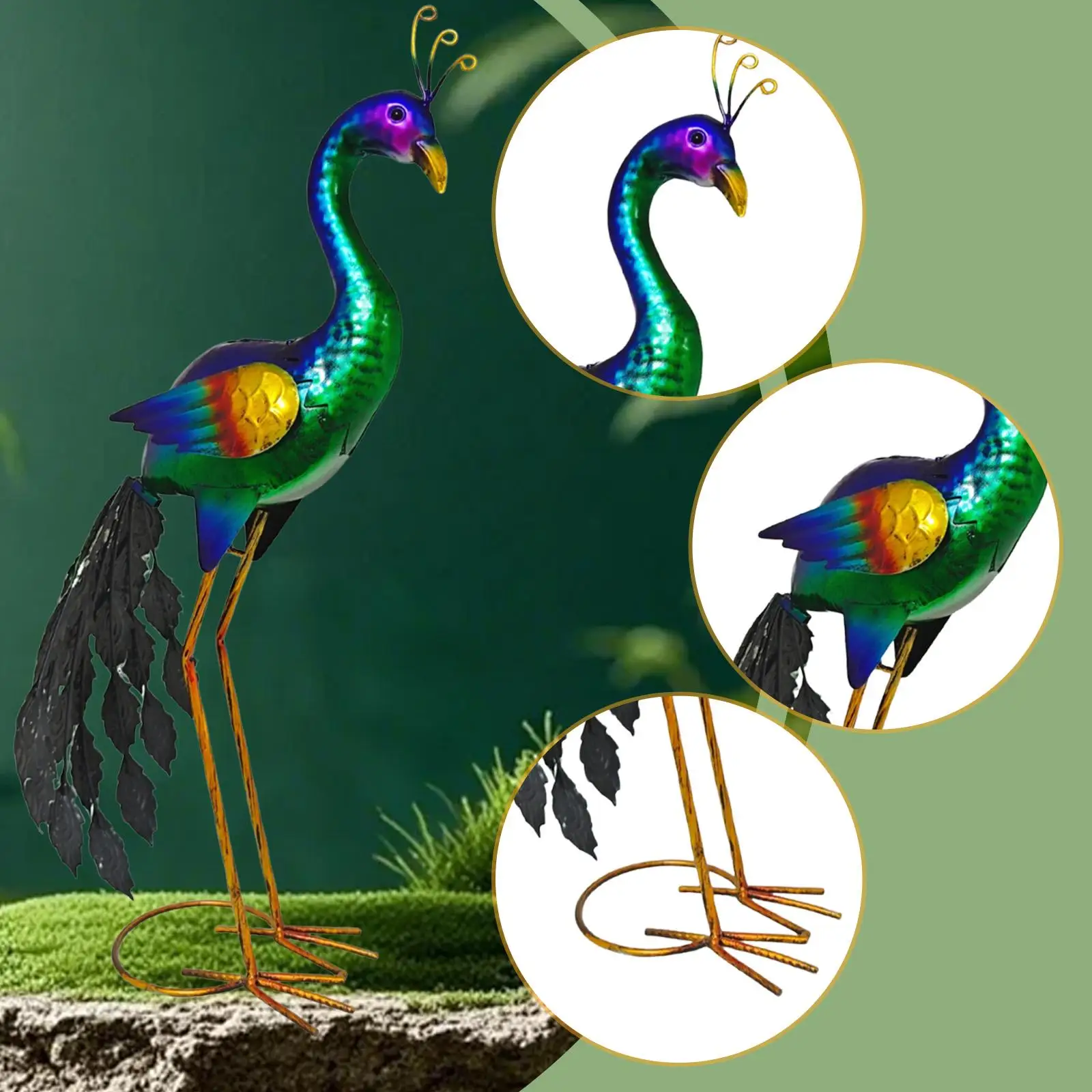 تمثال حديقة الطاووس لتزيين الحديقة المقاومة للطقس للفناء الخارجي في الحديقة #5