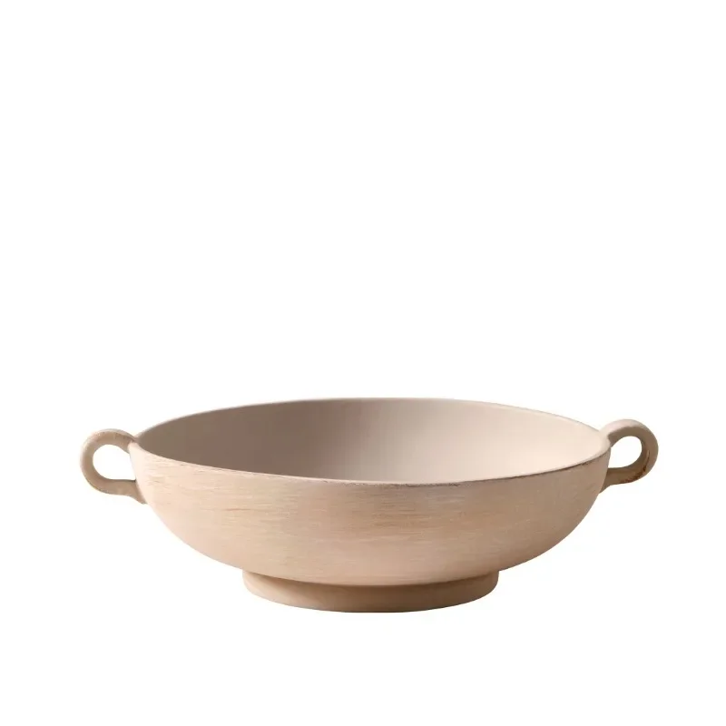 

Hot Sale.Upgraded version. 9.75" Ceramic Low Stone Distressed Bowl, Taupe.Free shipping