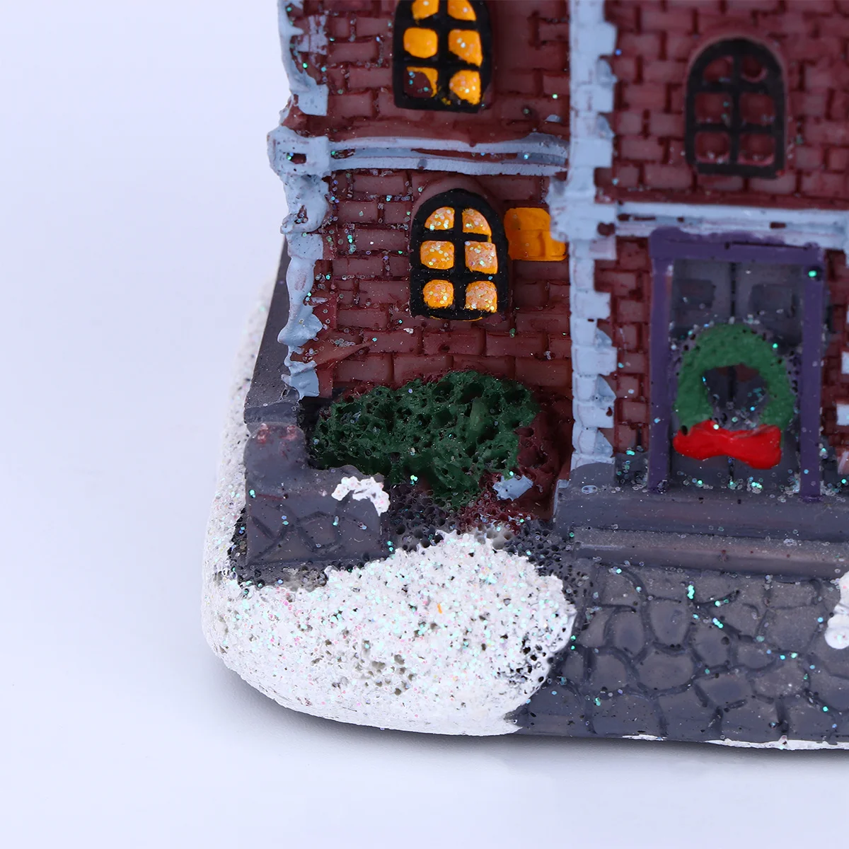 

Glowing Christmas House Ornament Creative Resin Crafts Decorative Lodge for Home Store Hotel Restaurant Assorted Color