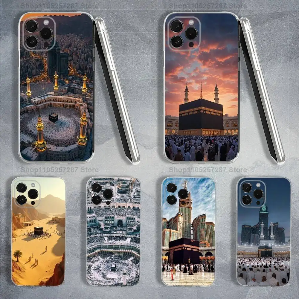 

Pilgrims IN Mecca Art Phone Case For iPhone,14,13,XR,SE,12,15,Pro,Max,Plus,11,17,16,X,XS,Mini Transparent Soft Cover