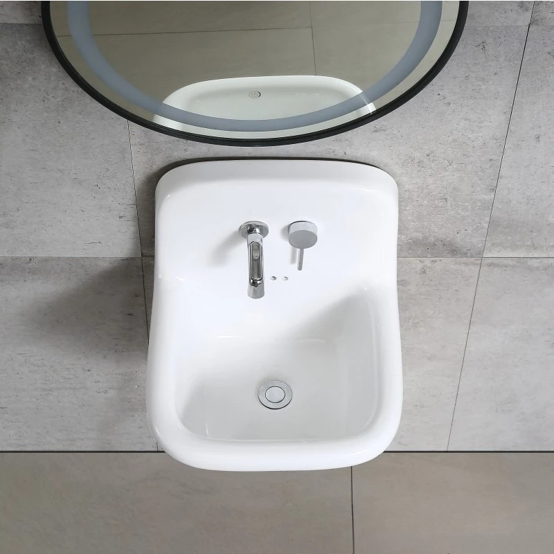 Shaped wash basin Integrated irregular wall mounted wash basin does not contain accessories