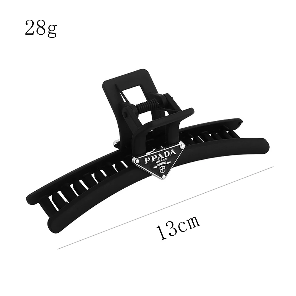 Acrylic Metal Hair Claws Triangle Letter Clip High-end Frosted Simple Shark Clip Bangs Clip Fashionable Hair Accessories image 6
