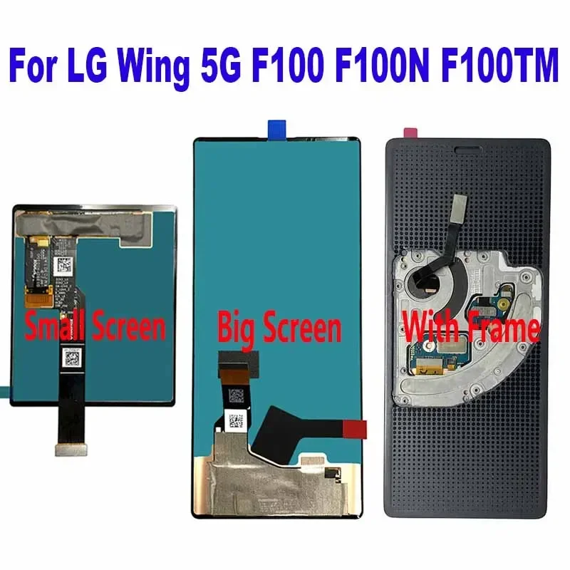 

For LG Wing 5G F100 F100V F100N F100EMW F100TMK F100VMY LMF100N F100VM1 LCD Display Touch Screen Digitizer Assembly