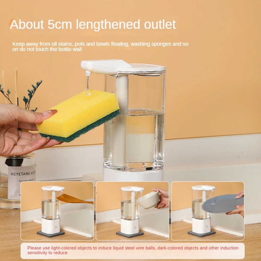 Automatic Liquid Soap Dispenser Touchless Smart Hand Washing Soap Dispenser With USB Charging For Kitchen Durable