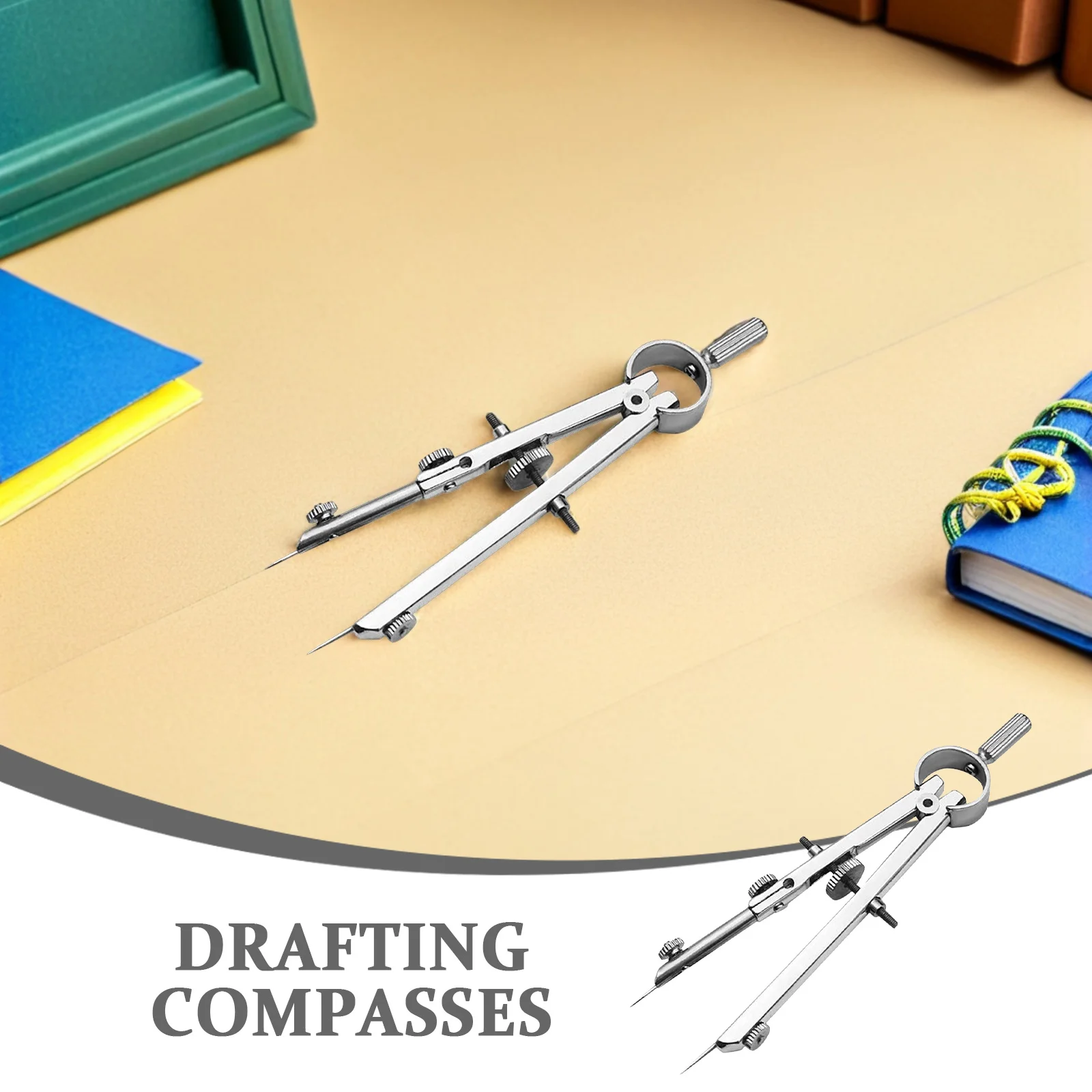 حافظة محمولة بوصلة زنبركية موثوقة لأداة هندسية معدنية للرسم بتصميم فني للرياضيات وباب شاشة زنبركي أقرب