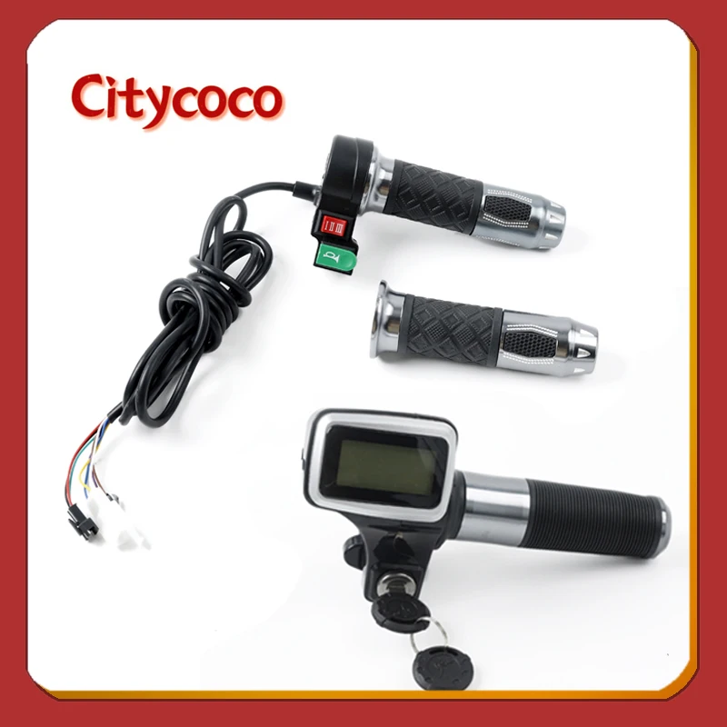 

60V Rotating Handle LCD Switch Charging Display Speed Control Three Speed Switch For Citycoco Skateboard Refitting Accessories