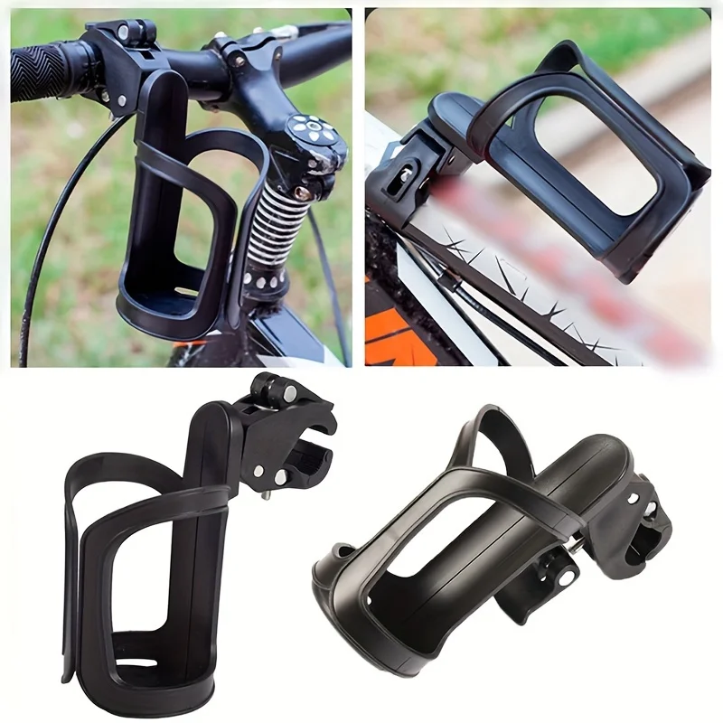 Universal Cup Holder Bottle Clip On Clamp Mount Quick Release for Stroller Bike Bicycle Scooter Wheelchair Handlebar Drink Stand