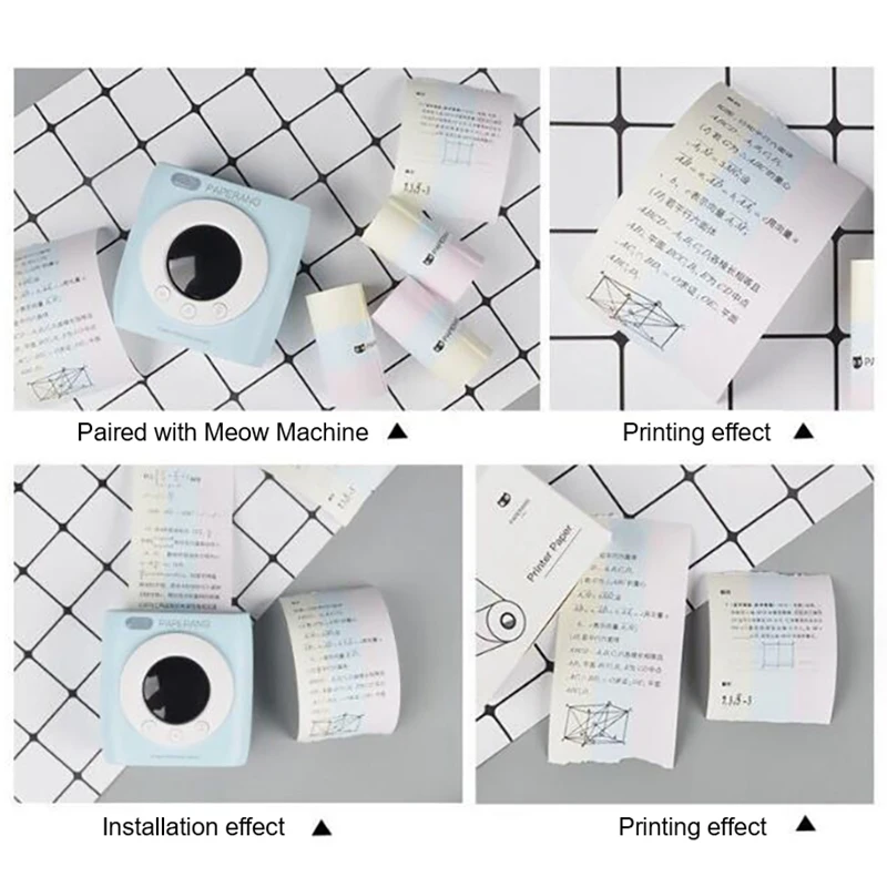 Mini Printer Paper Self-adhesive Thermal Papers HD Color Label Printers Photo Inkless Printing