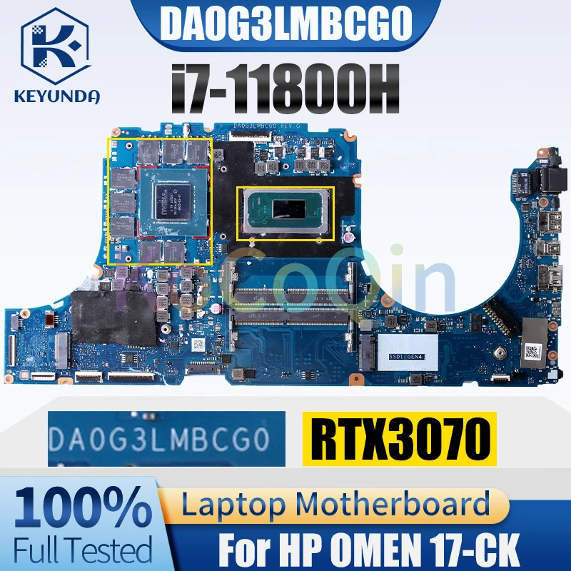 DA0G3LMBCG0 For HP OMEN 17-CK Notebook Mainboard SRKT3 i7-11800H RTX3070 GN20-E5-A1 Laptop Motherboard Full Tested