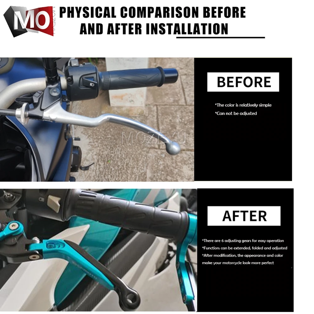 ل CFMOTO CF MOTO 675SR 675 SR CF675SR 2024 2025 2026 دراجة نارية CNC قابل للتعديل للطي قابلة للتمديد دواسة فرامل عتلات مقبض