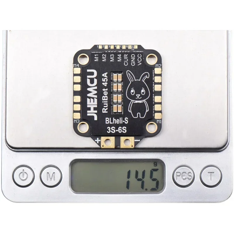 JHEMCU RuiBet 45/55A ESC 4 en 1 – BLHELI_S, Dshot600, 3-6S, support M4 30,5 x 30,5 mm pour drones FPV Freestyle