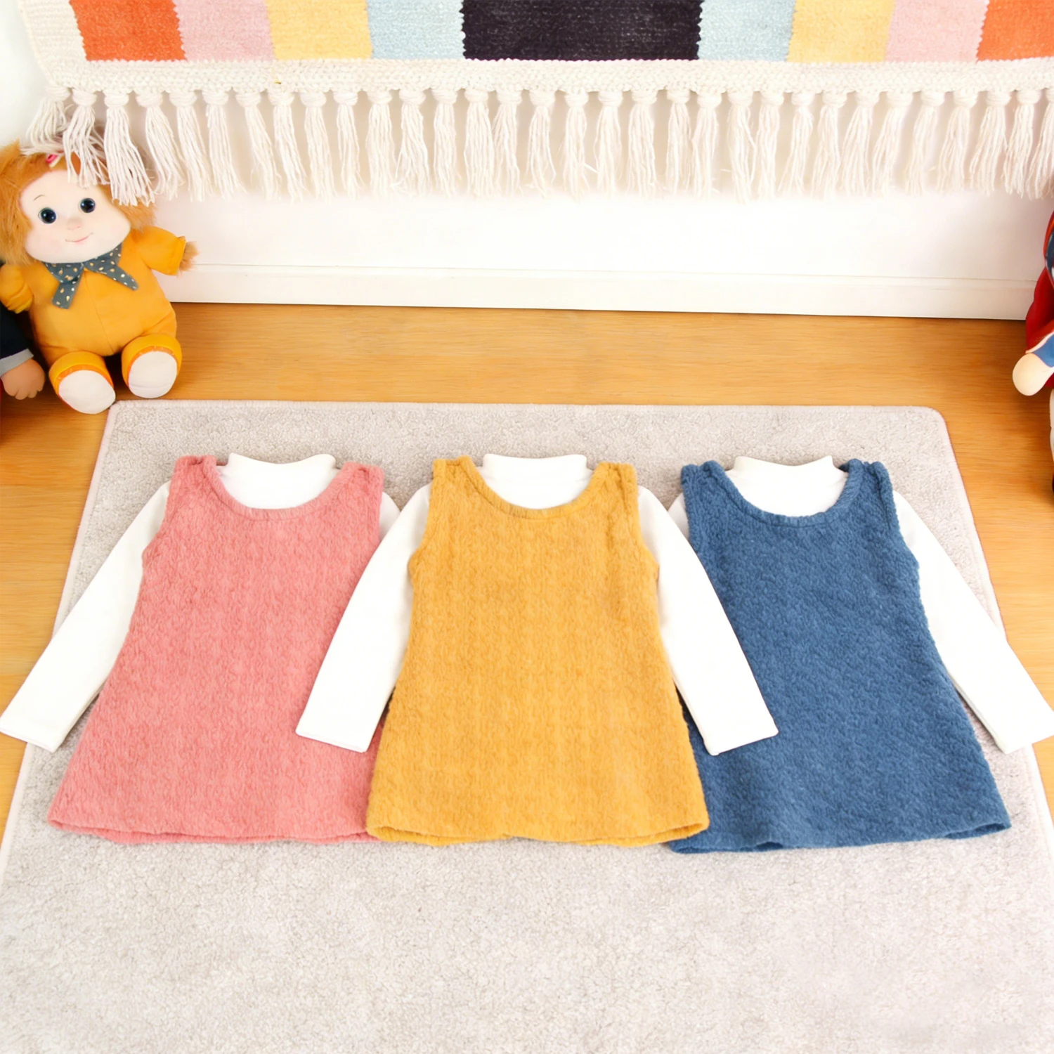 

18-inch American Doll Knit Dress A must-have doll Cute fashion enthusiasts. Dress + T-shirt set 43cm newborn baby,OG girl Dolls