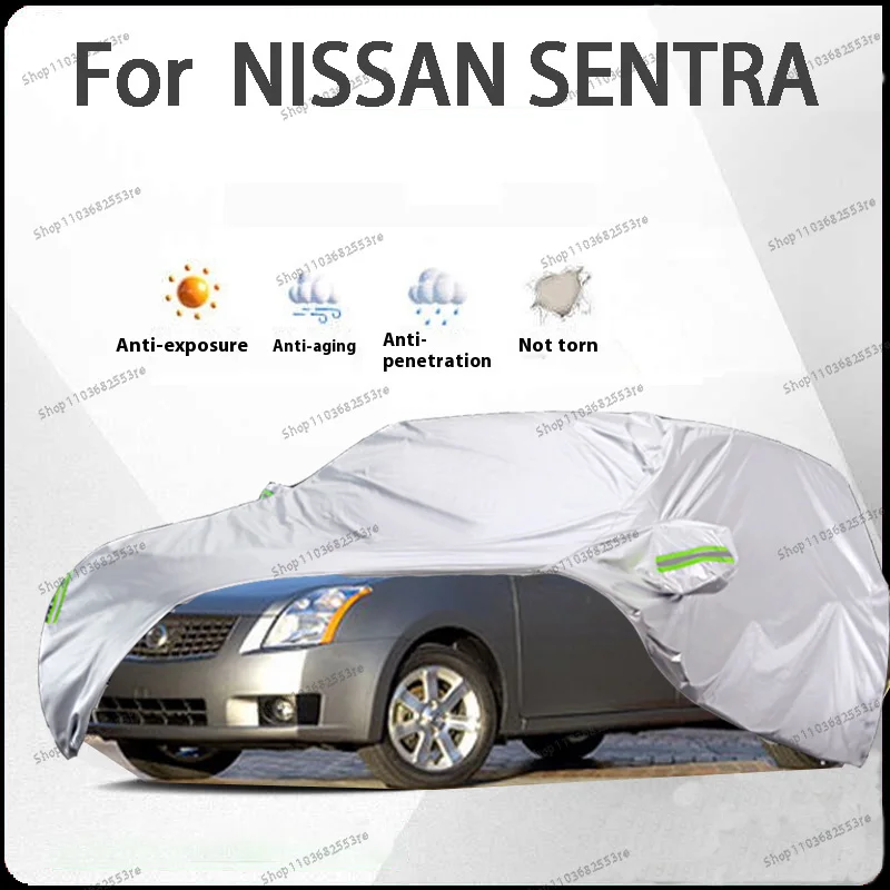 

For Nissan Sentra Fit Car Cover - Waterproof, Dustproof, Sunshade (UV), Snowproof | Silve Full Cover with All-Day Protection