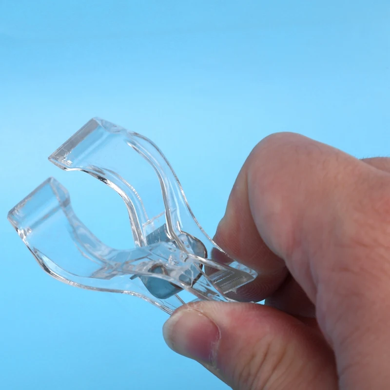 Rotatable Plastic Clip-On Holder, Display Stand, Preço, Sign Holders,Clear, Merchandise Sign Clip, 25 Pack